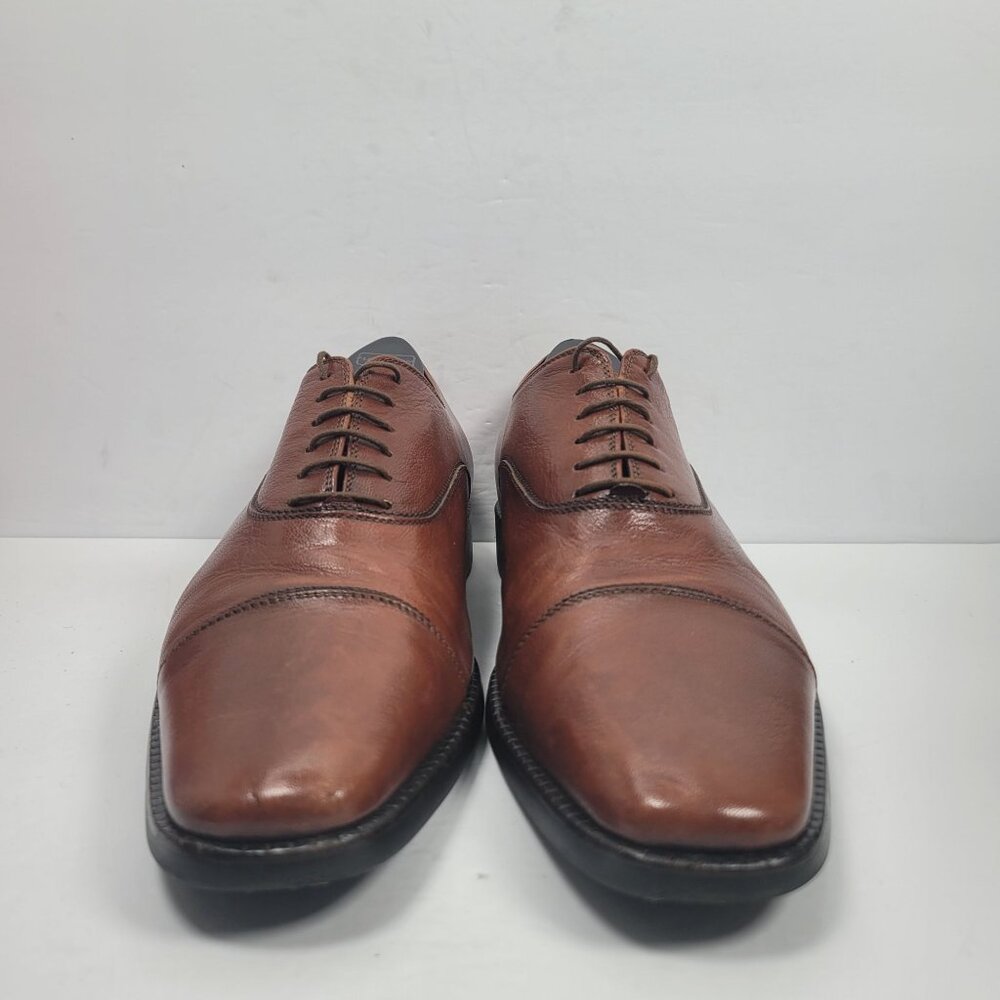 Michael Toschi Men's Brown Leather Oxford Dress Shoes US Size 9.5 - Picture 3 of 8